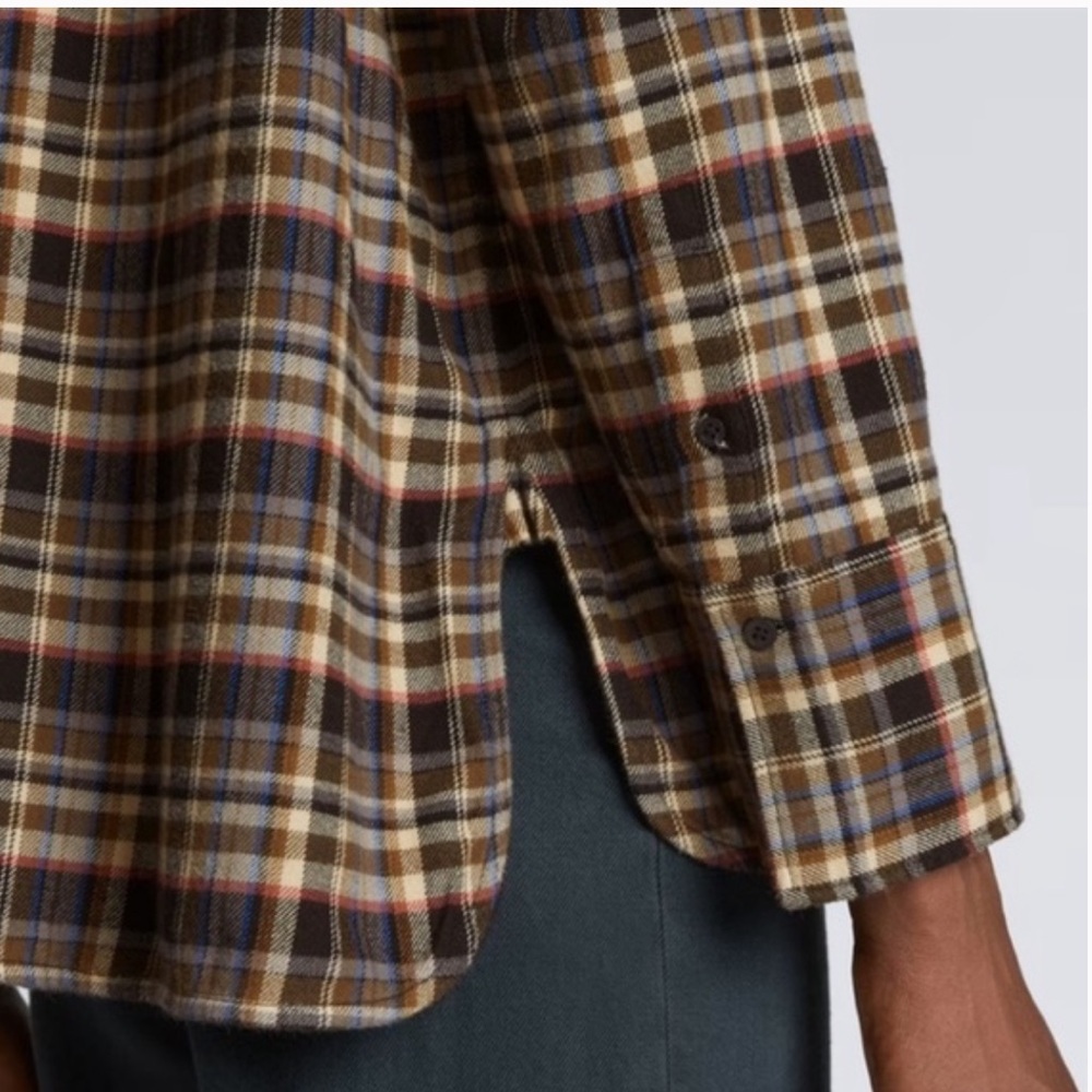 NWT Everlane Plaid Boxy Flannel Shirt - Picture 4 of 13
